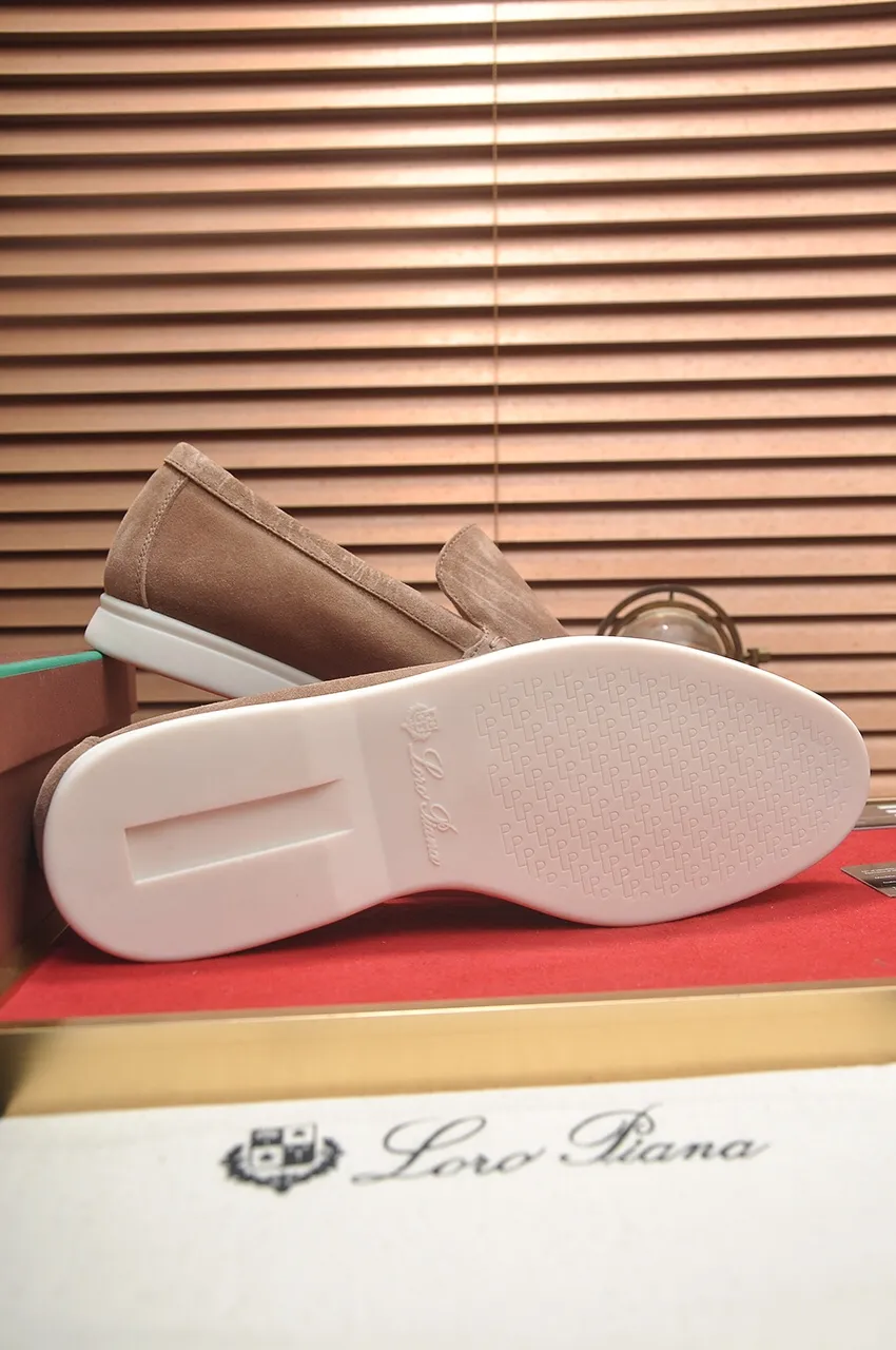 Men's shoes 💰400💶[𝐥𝐨𝐫𝐨 𝐏𝐢𝐚𝐧𝐚] [Couple model] High-end quality, affordable price, LP classic loafers, Italian treasure brand, the only brand that can match Hermès! Only after wearing it do we know that we can’t live up to our feet. Women’s code: 35-40 (customized sizes 34, 41, 42 are non-returnable) Men’s code: 38-44 (customized 45, 46, 47, 48 are non-refundable) Fabric: Customized imported cashmere Lining: Customized imported fetal cowhide Foot: Imported benzene-dyed calfskin Outsole: Exclusive original glass rubber outsole